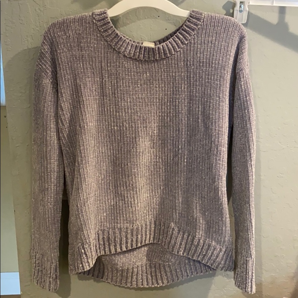 GAP chenille lilac gray sweatshirt